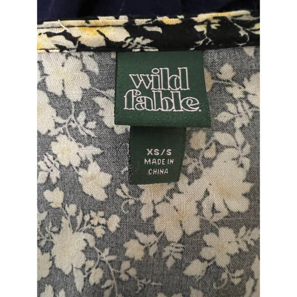 Wild fable floral print button down midi dress cottagecore spring 90s ruffle - Picture 8 of 8